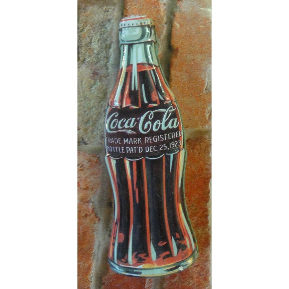 vintage 1996 Coca-Cola bottle shape collectible storage tin coke soda collectibl